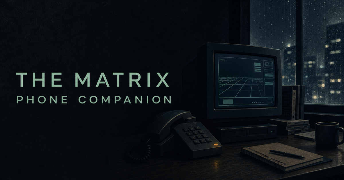 The Matrix phone companion artwork
